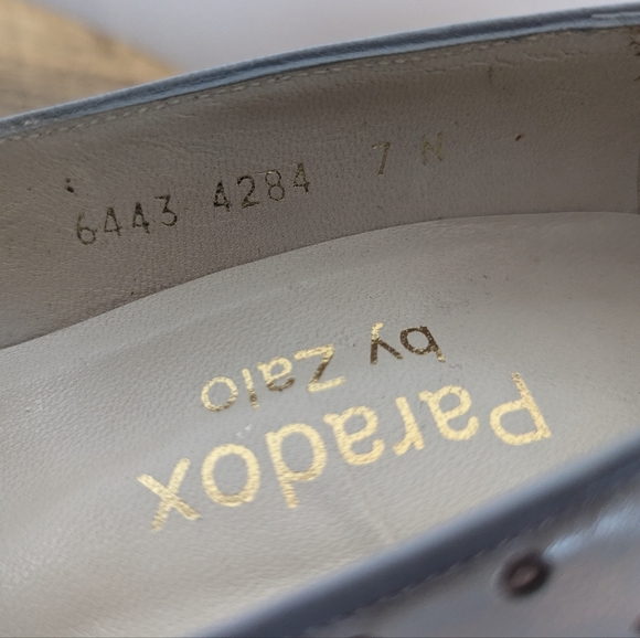 VINTAGE Paradox By Zalo Polka Dot Kitten Heels: Pink, Gray, & Cream (SIZE 7) - Picture 11 of 15